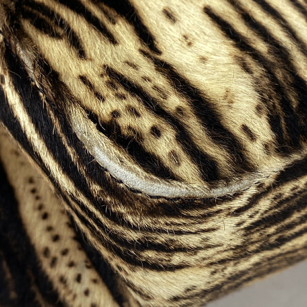 FENDI Zucca Shoulder Bag Mamma Bucket Zebra Pattern Harako White Black - Picture 2 of 6